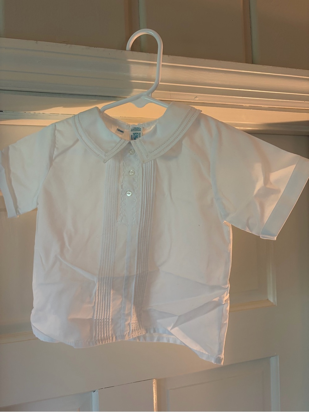 Feltman Brothers - Classic White Short-Sleeve Button-Down with Peter Pan Collar